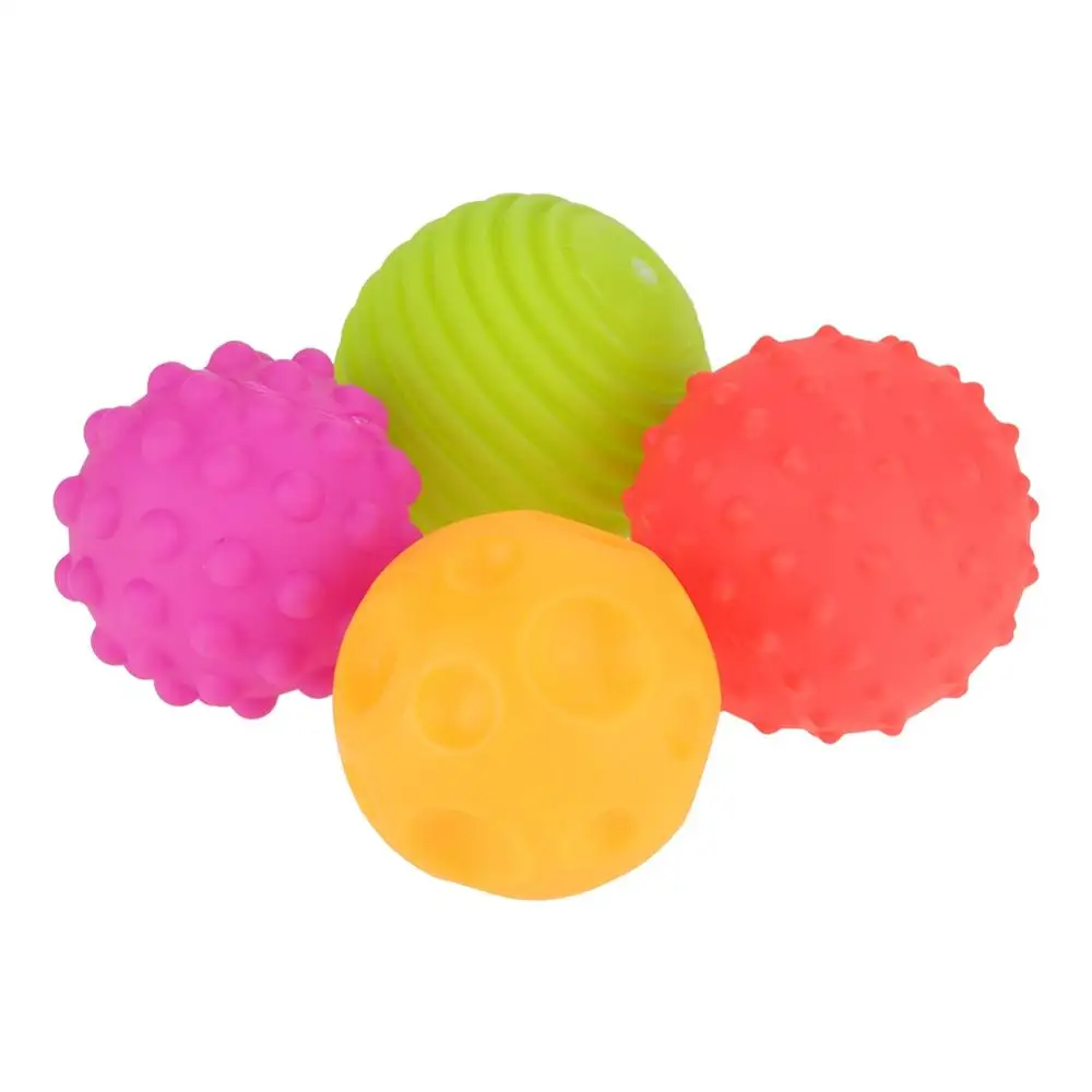 4pcs 6 шт. детский мяч текстурированный мульти развивающая игрушка детский сенсорный Прорезыватель зубов в виде руки мяч тренировочный массажный мягкий мячик для снятия стресса - Цвет: 4pcs