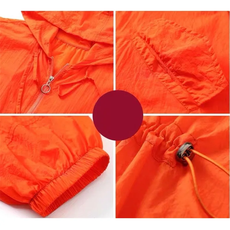 

2020 Summer New Thin Jacket Women Hooded Overalls Sunscreen Windbreaker Female Jackets Sunscreen Clothing Outerwear Plus Size