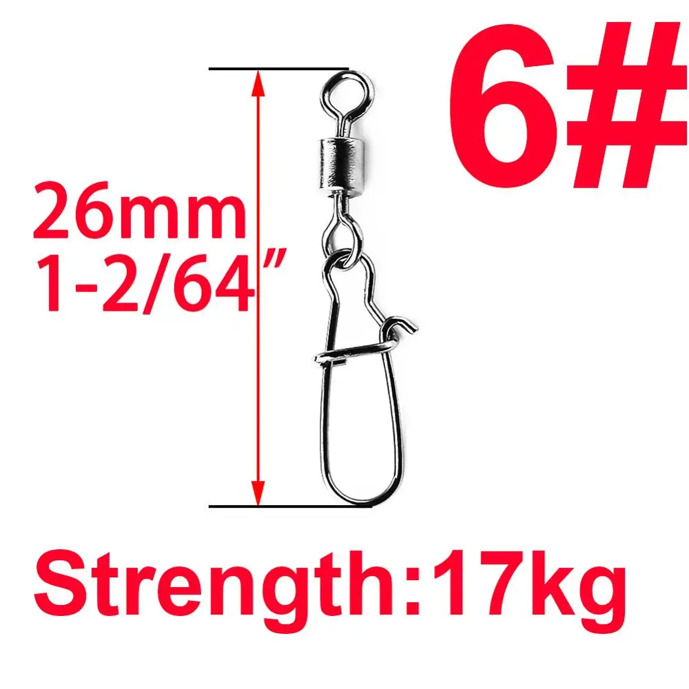 size6 100pcs 100 шт. 2# до 14# рыболовный соединитель подшипника Rolling поворотный оснастка снасть для приманки на рыболовецкий крючок карп рыба карп рыболовные принадлежности Инструменты - Цвет: size6 100pcs
