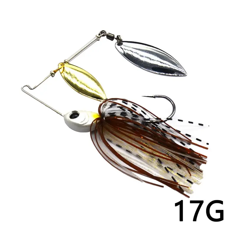 

1pcs Spinner Bait 12g 17G Metal Lure Hard Fishing Lure Spinner Lure Spinnerbait Pike Swivel Fish Tackle Wobbler Fishing