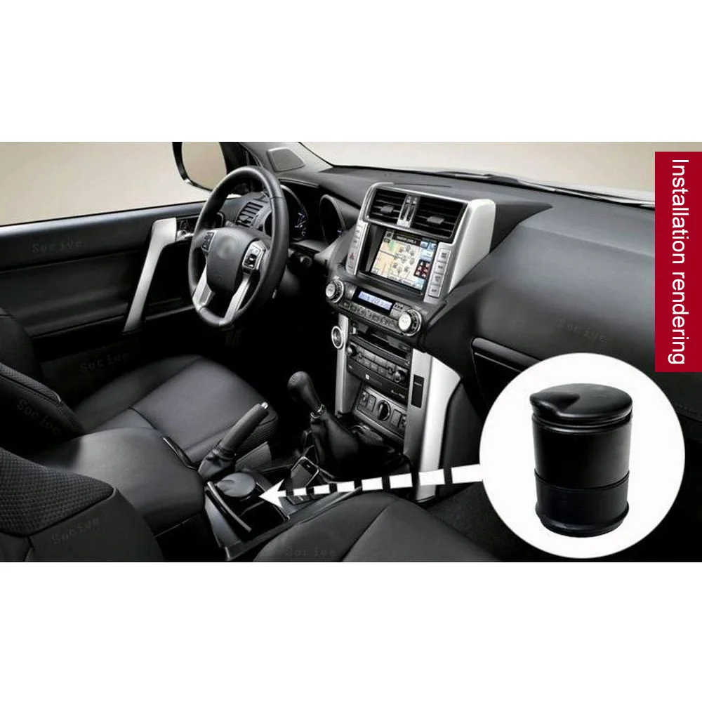 Автомобильная пепельница со светодиодный Ной подсветкой портативная мусорная