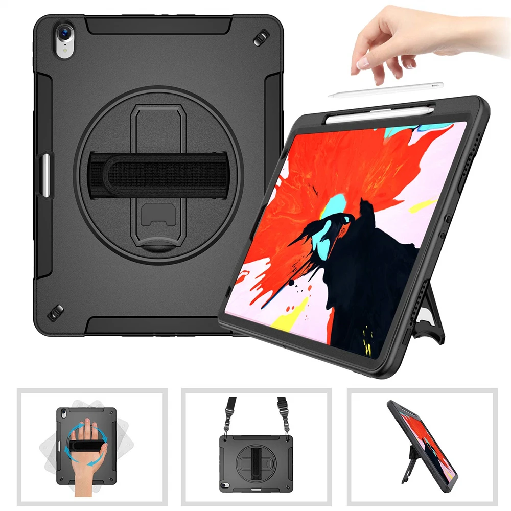 Ударопрочный чехол для планшета iPad Pro 12 9 дюйма 2018 3rd Gen с держателем карандаша на