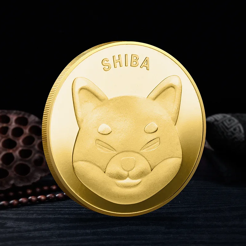 

Иллюстратор Dogecoin, монета Шиба-ину, криптовалютическое металлическое позолоченное физическое сувенирное средство Shib Doge, памятные монеты на ...