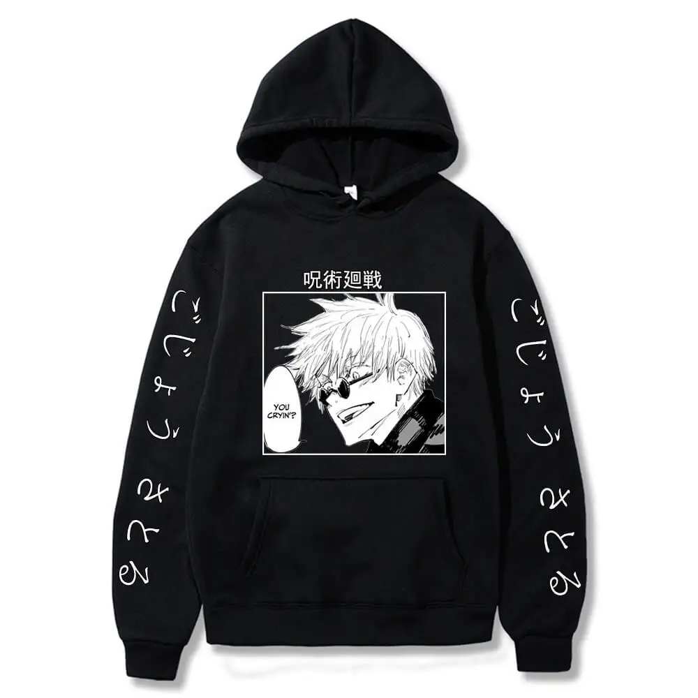 

Harajuku Jujutsu Kaisen Hoodies Men/Women Casual Long Sleeve Loose Hooded Sweatshirt Autumn Winter Fleece Streetwear Pullover