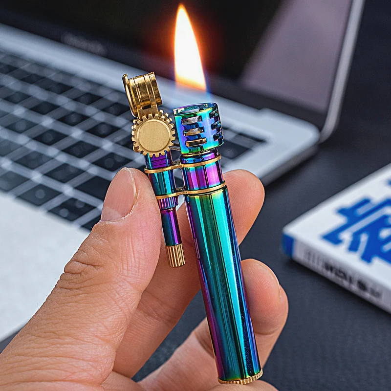 Главный Зажигалка старинная Зажигалка фонарь огонь шлифовальный круг Керосин Зажигалка Подарочная посылка