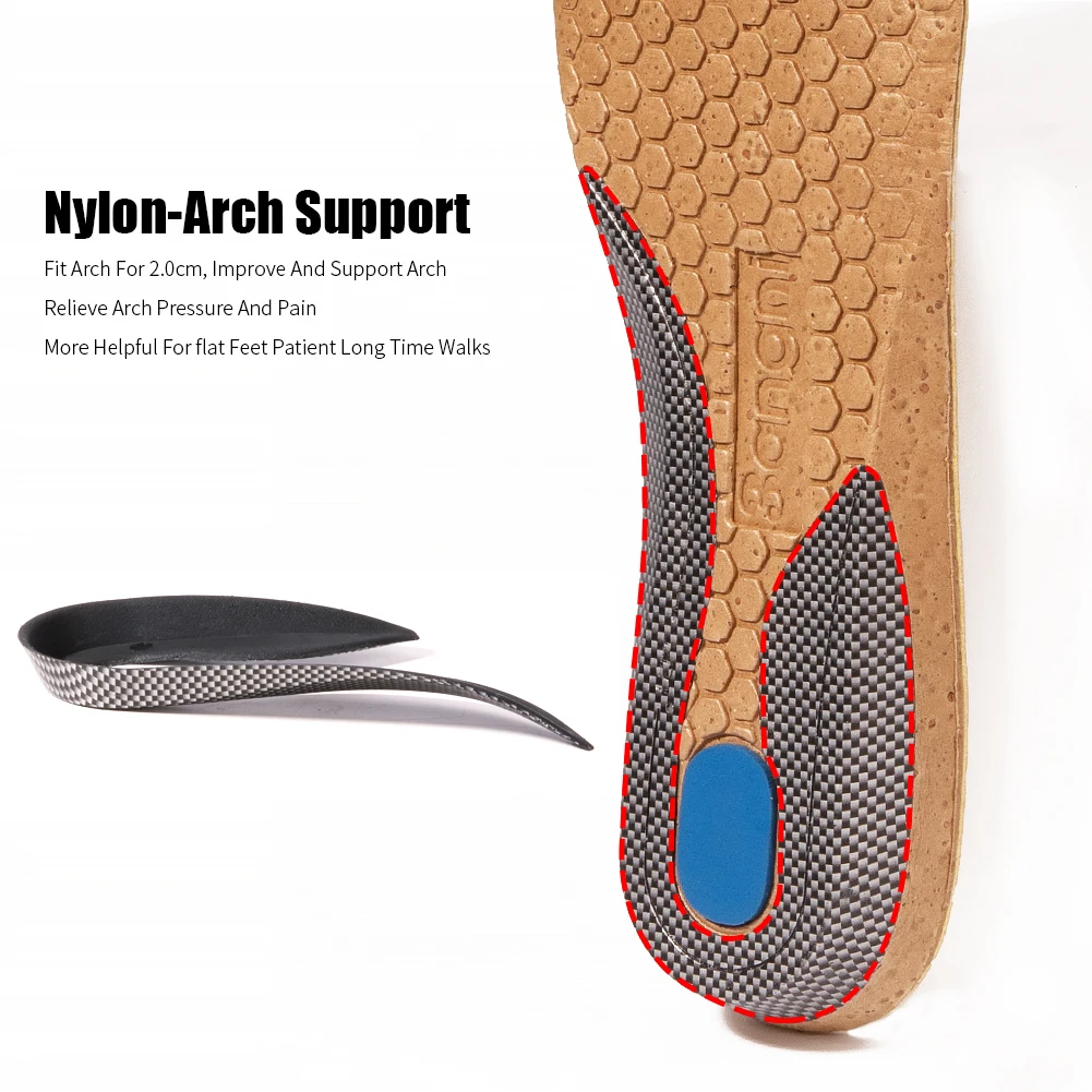 BANGNI Orthopedic Insoles Flat Feet Arch Support Microfiber Leather Orthotic Shoes Pad Inserts Plantar Fasciitis Men Women