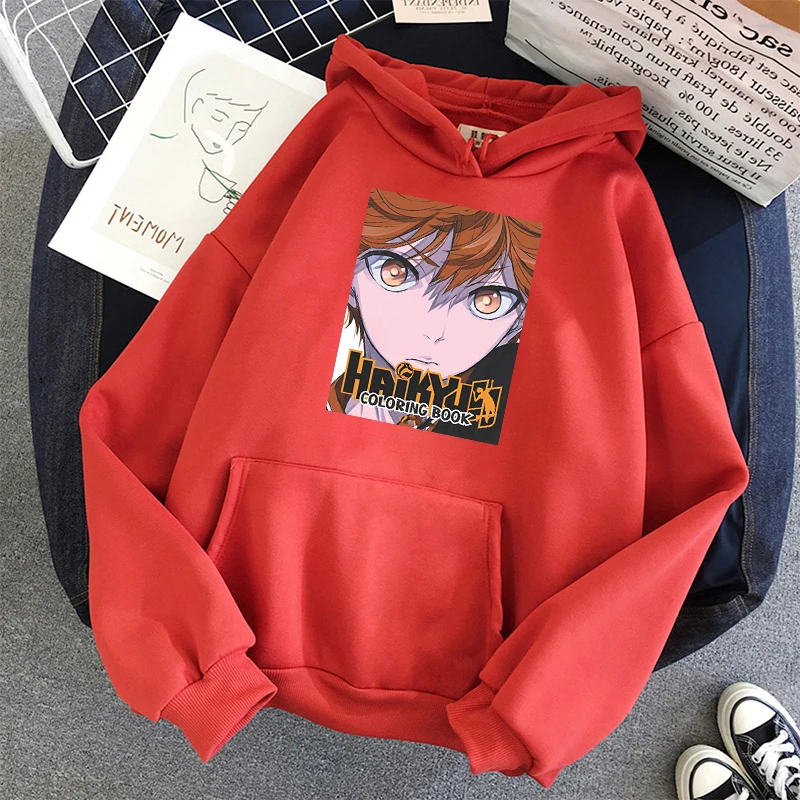 

Зимняя Толстовка для волейбола и манги, худи Haikyuu унисекс для мужчин и женщин, теплый пуловер в стиле Харадзюку, свитшот большого размера в К...