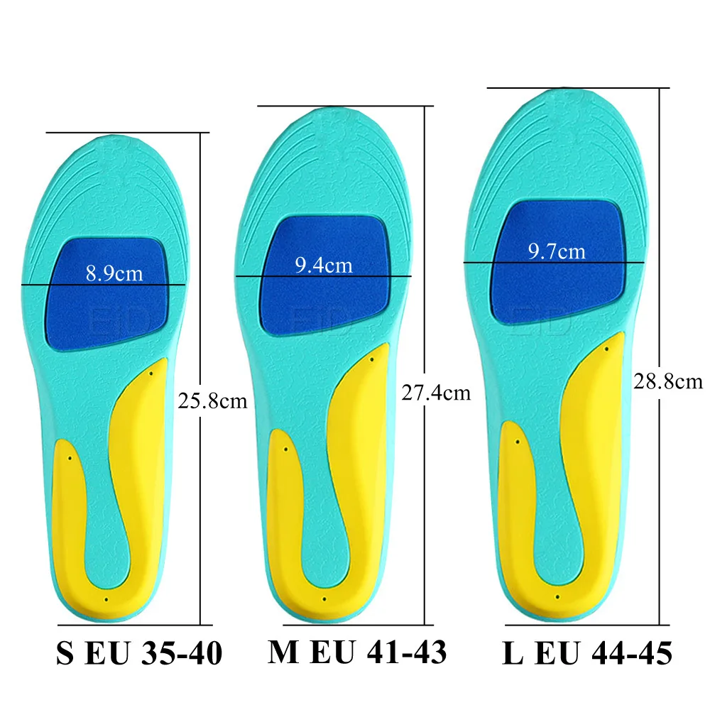 

EiD Orthopedic Insoles for Women Men Shoes Inserts High Elastic Shock Absorption Breathable Sports Insole U-Shaped Heel Pad
