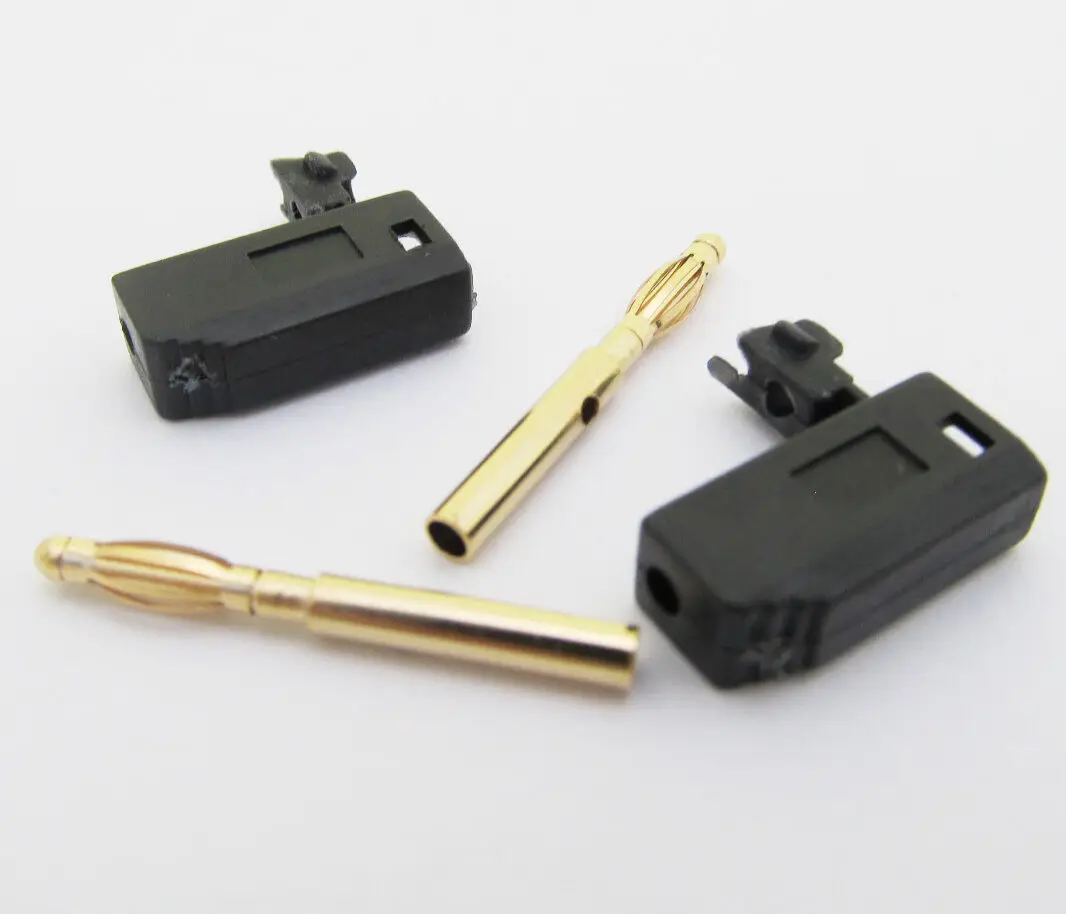 50 шт. 2 мм Штабелируемый позолоченный Банановый штекер цвета | Электроника