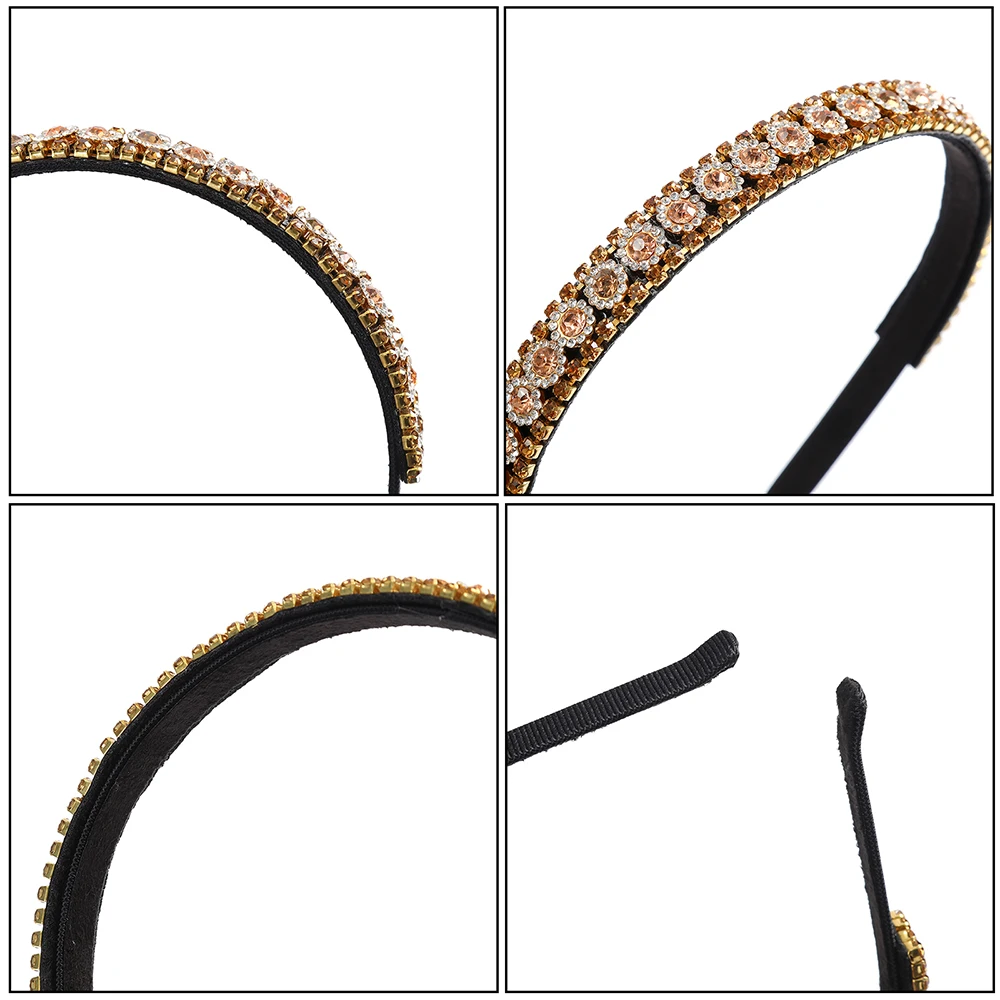

AWAYTR New 2021 Headband Rhinestone Geometry Women's Non-slip Hair Bands Fashion Trendy Luxurious Hair Hoop Hair Accessories