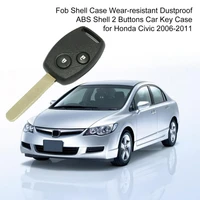 50 hot sales fob shell case wear resistant dustproof abs shell 2 buttons car key case for honda civic 2006 2011