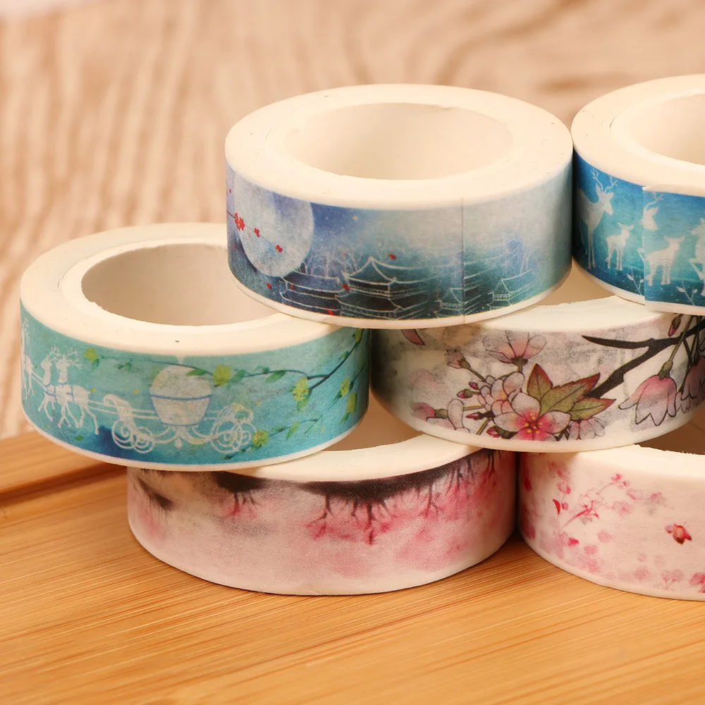 Декоративная Васи-лента с красивыми цветами и водопадами Маскировочная лента