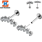 Серьги-гвоздики из титана G23 для имплантации импланта, Ювелирное Украшение для прокола губ, языка, Козелка, тела с перфорацией