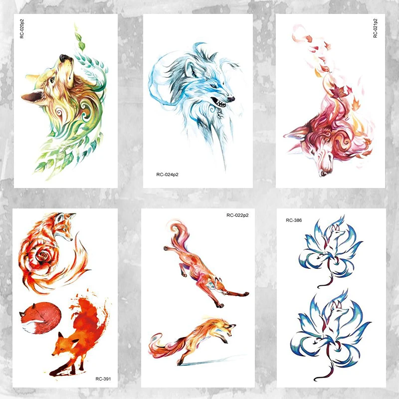 Временная татуировка на волчьем теле 10X6 см|stickers long|sun stickerstickers chicago |