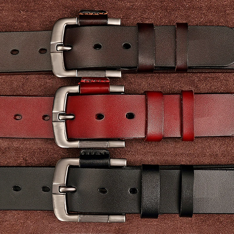 Ремень из натуральной кожи мужской роскошный Повседневный ремень с пряжкой