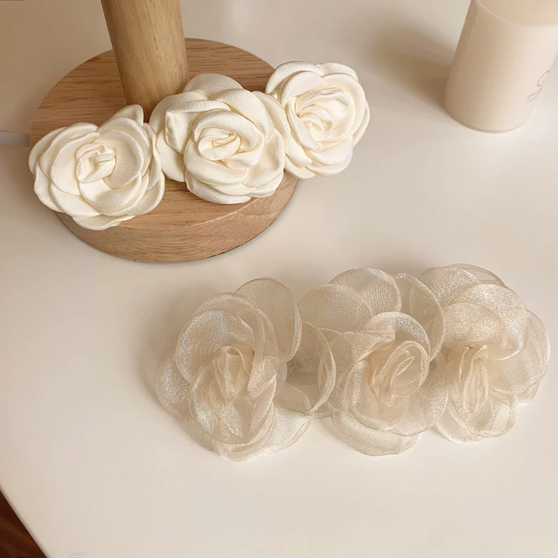 

Handmade Flower Hair Clips Fashion Sweet Geometric Flower Barrettes Headwear Women Girls Top Clip Hair Accessories