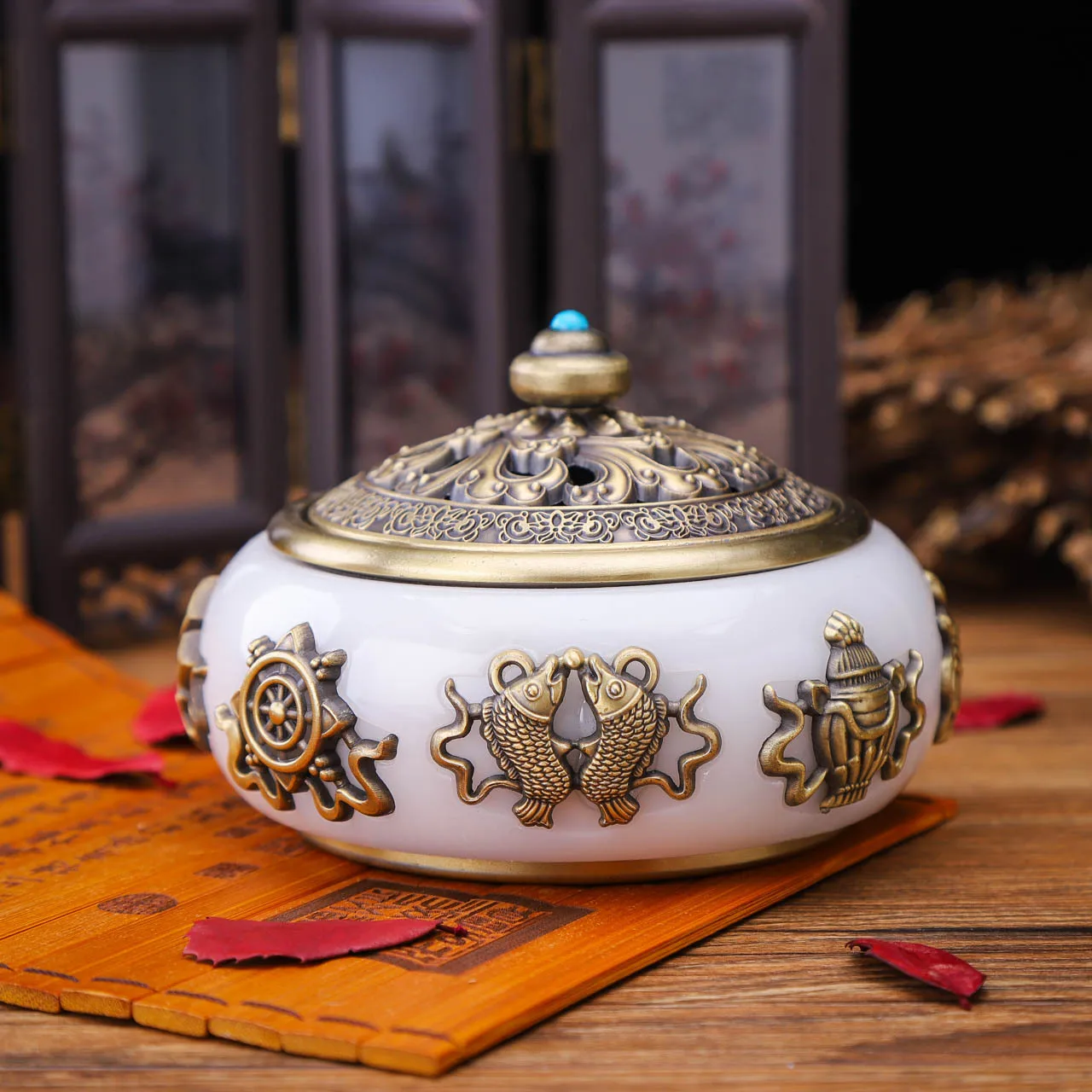 

Нефритовая и зернистая горелка для гостиной, основание для благовоний, многофункциональная Ретро фотопечь, лучший подарок