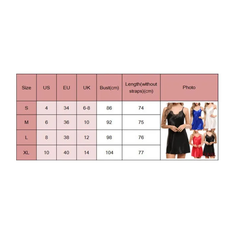 

Female Satin Nightgown Lady Sexy Spaghetti Strap Night Dress Women Nighties Sleeveless Sleepwear Nightwear Homewear