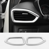 abs mattecarbon left right air conditioner outlet ac vent cover trim car styling accessories for hyundai santa fe 2018 2019