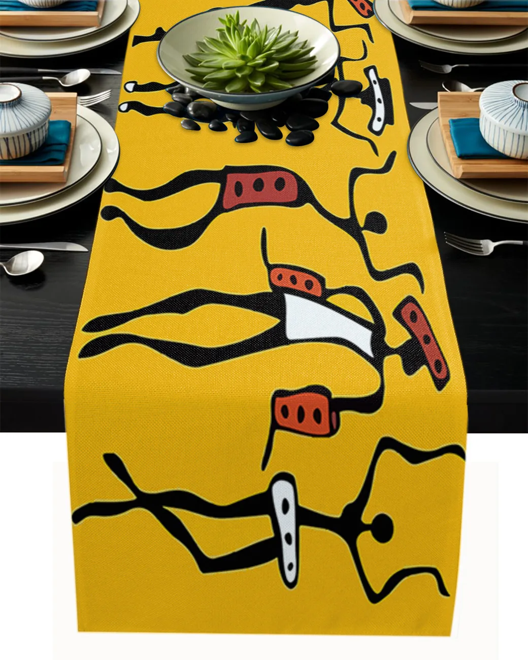 

African Women Table Runner Wedding Table Decor Party Dining Table Runner Home Hotel Decoration Tablecloth Placemat