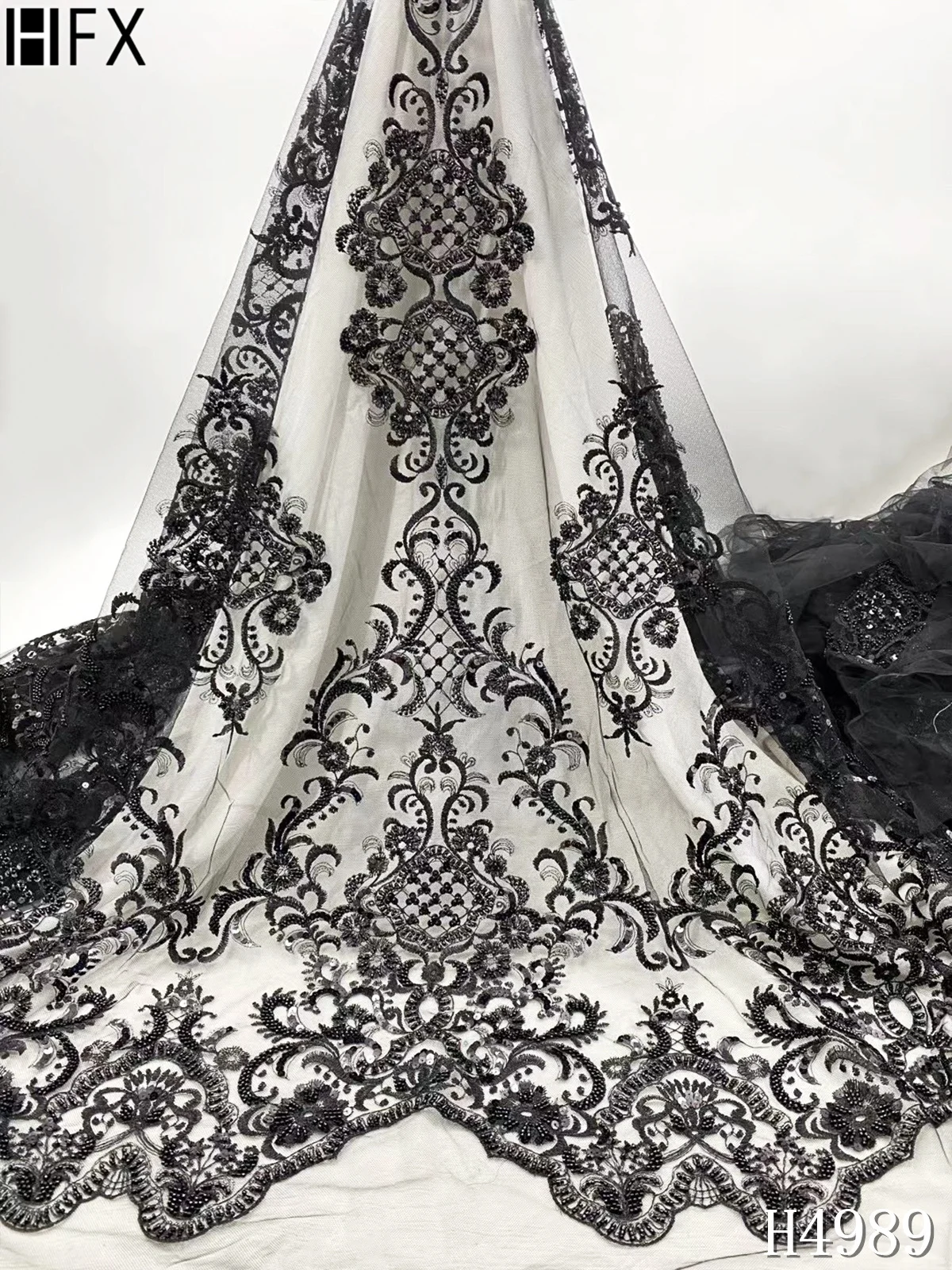 Золотая африканская кружевная ткань HFX 2021 высококачественные кружевные ткани с