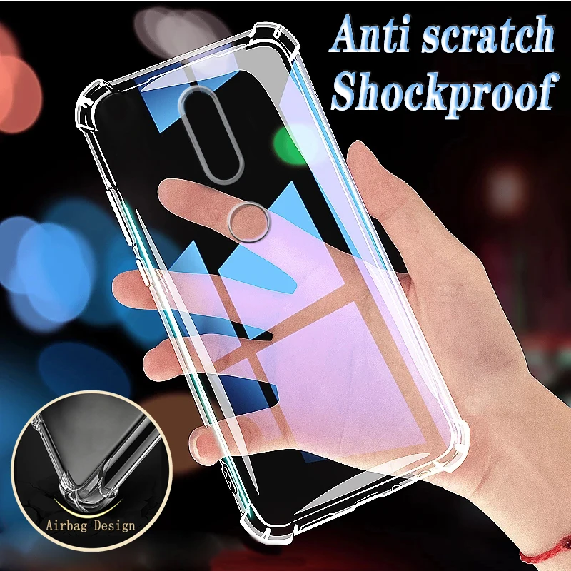 

Case For Nokia 2.4 2 2.1 2.2 2.3 Cover For Nokia 3 3.1 3.2 4.2 5.1 5.3 6 7 7.1 8 8.3 5G Four Corners Inflatable Airbag Anti Case