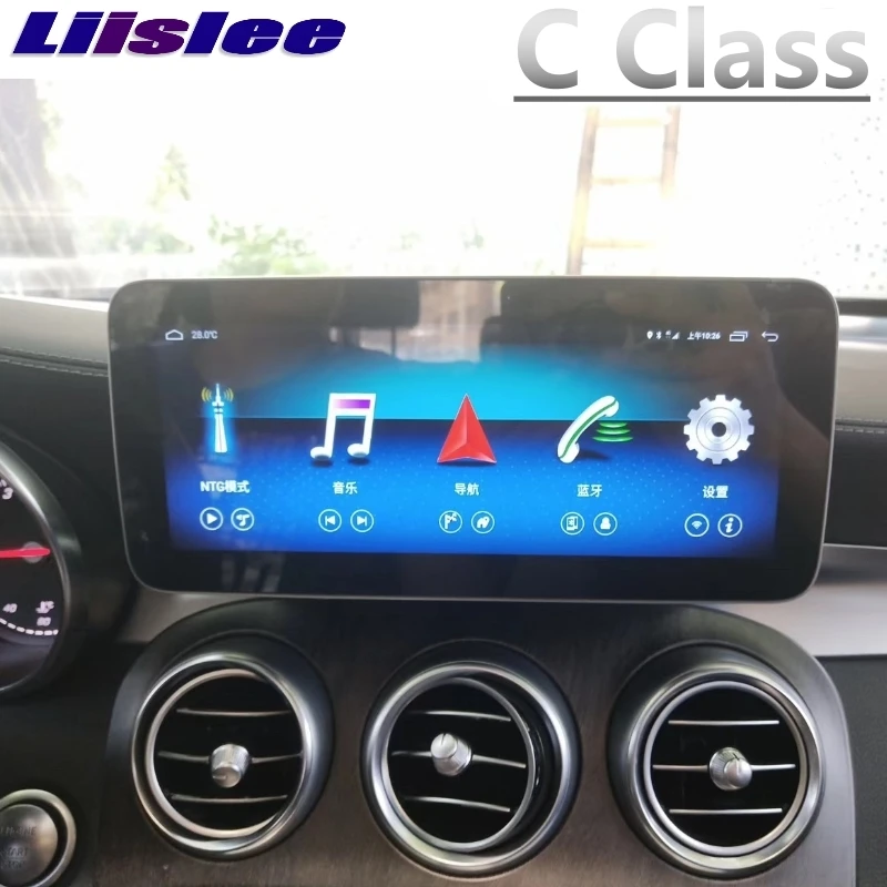 Для Mercedes Benz MB C Class W205 2014 ~ 2018 Liislee автомобильный мультимедийный плеер NAVI CarPlay