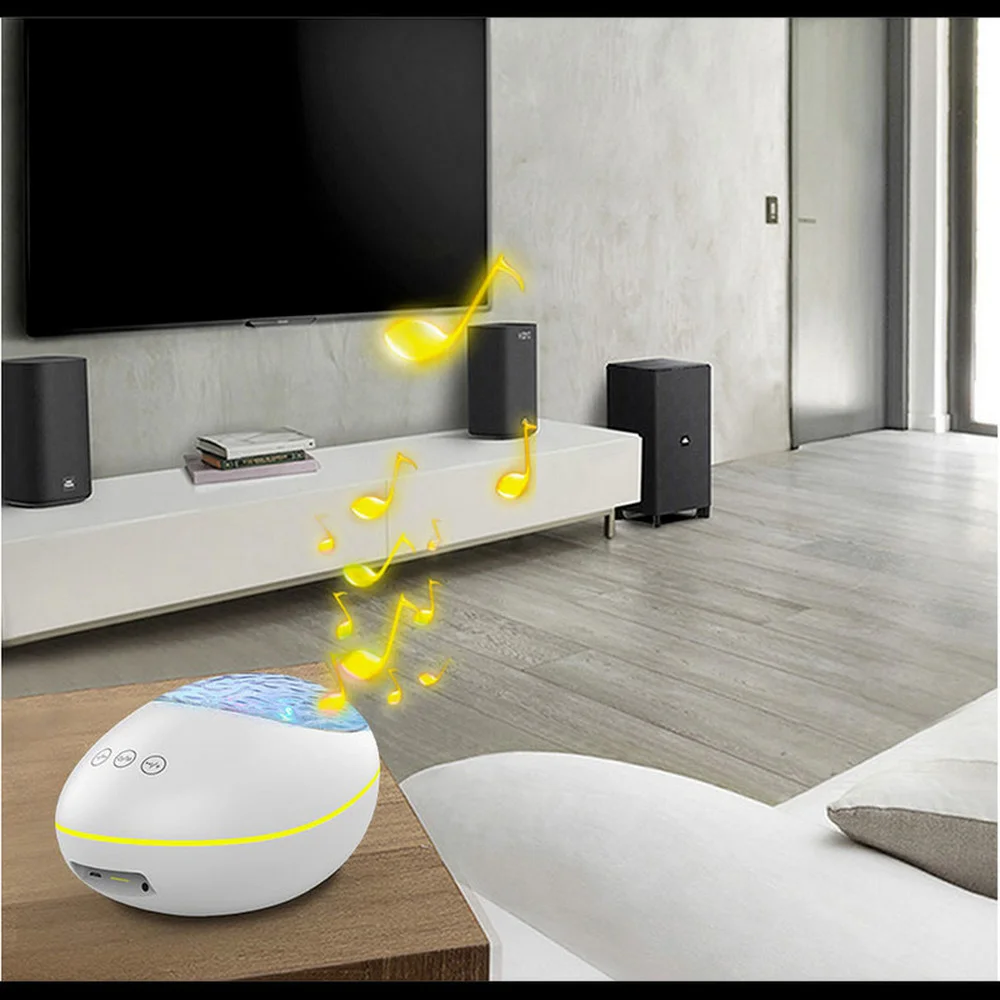 Светодиодный проектор океанских волн с Bluetooth ночсветильник USB музыкальный плеер