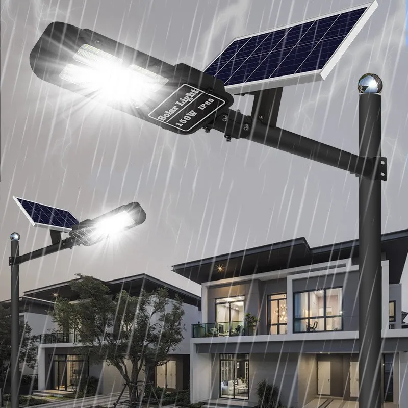 

Светодиодный уличный фонарь на солнечной батарее 50W 100W 150W 200W 300W LED IP65 Водонепроницаемый индукционный Солнечный PIR наружное освещение для сад...