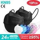 10-100 шт. ffp2mask black kn95 mascarilla fpp2, подтвержденная kn95 цветов ffp2reиспользуемые ffp2 маски fpp3 маска fpp2 цвета