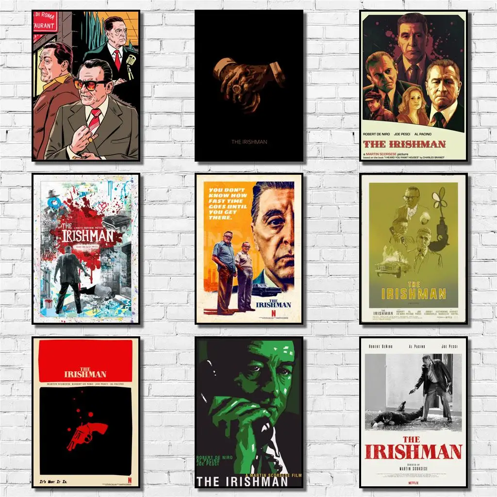 

22 дизайна, киноплакат Irishman Whitepaper, художественная Наклейка на стену для кафе, бара A3