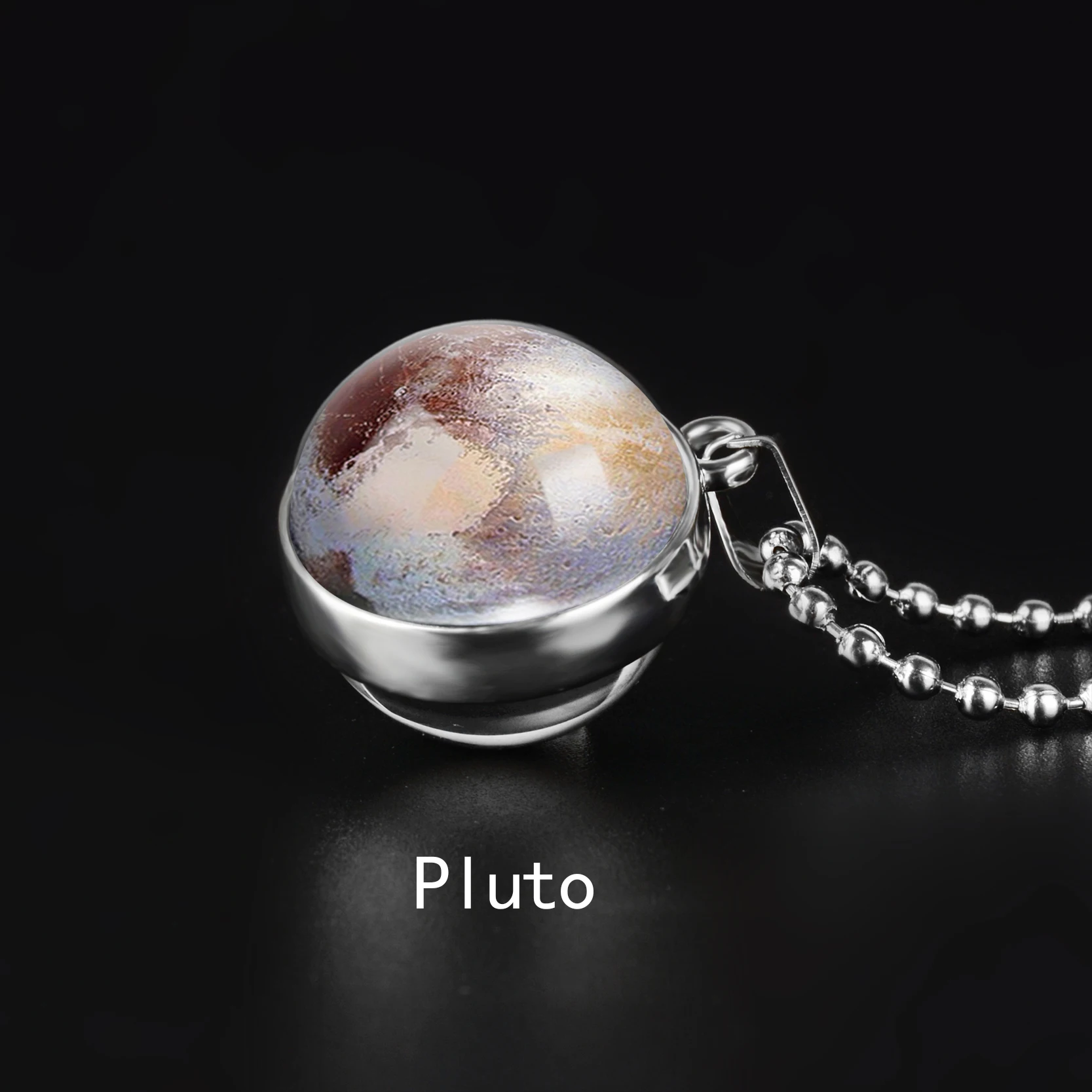 Pluto Двустороннее ожерелье с глобусом, солнечная система, планета Венера, Меркурий, Марс, Сатурн, уран, Нептун, земля, солнце, кулон, купольное стекло, ожерелье s - Окраска металла: Pluto