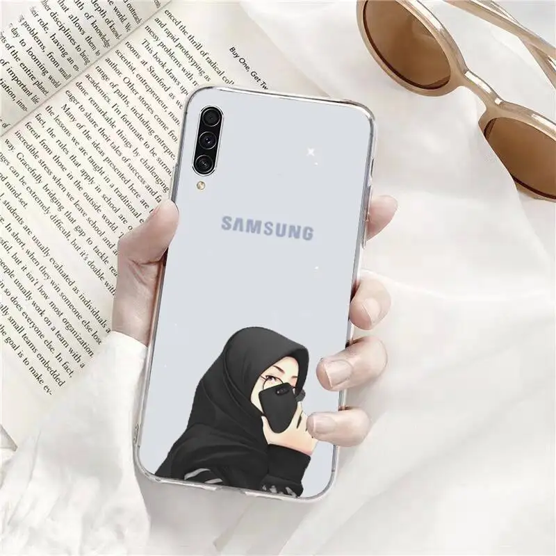 

Hijab muslim Girl Phone Case Transparent for Samsung s9 s10 s20 Huawei honor P20 P30 P40 xiaomi note mi 8 9 pro lite plus