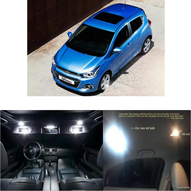 Светодиодный интерьер автомобиля огни для chevy spark люк номер купольная карта стопы