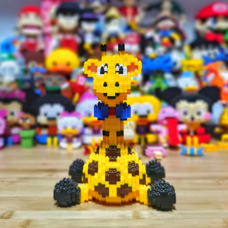 Balody 16083 желтый жираф сидячий питомец 3D модель DIY мини-алмазные блоки кирпичи