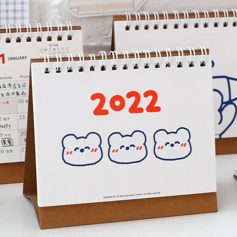 Настольный календарь 2022 года спиральная переплетная двухсторонняя печать на