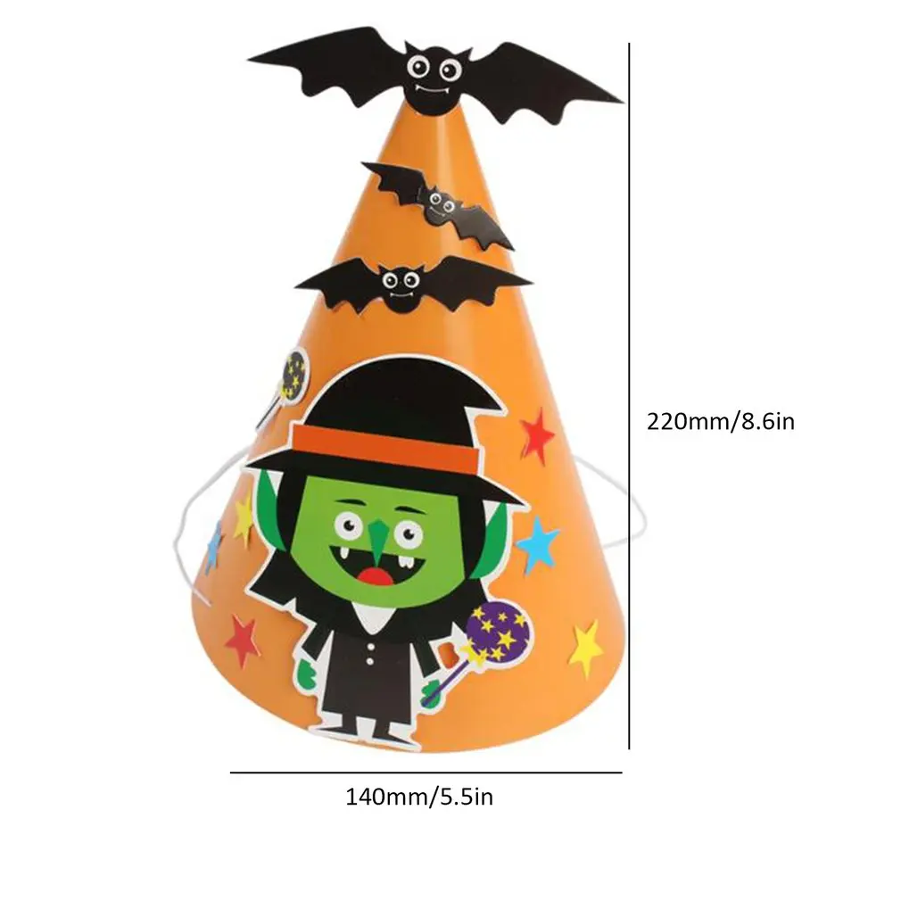 

New Boy Girl Kids Children DIY Halloween Hat Witch Wizard Hat Stars Fancy Magician Caps Halloween Costumes Free Drop Shipping