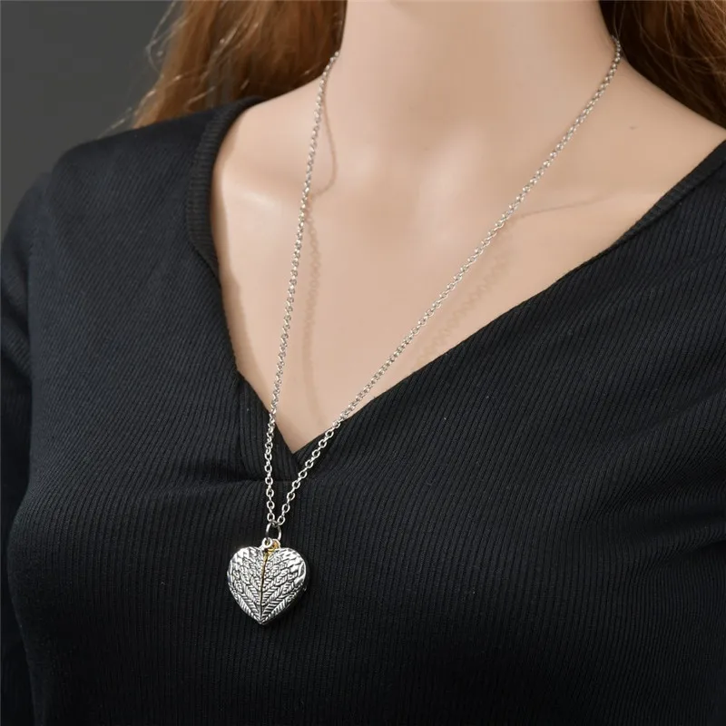 DoreenBeads 2020 винтажный стиль унисекс крылья ангела любовь сердце подвеска ожерелье