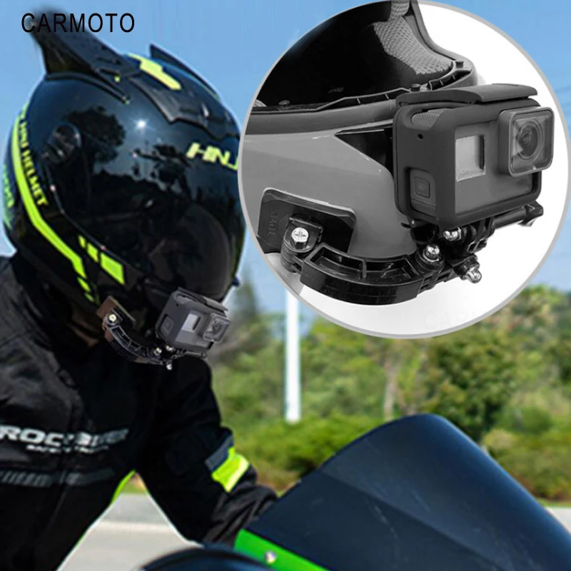 Регулируемый мотоциклетный шлем подбородок крепление для GoPro держатель камеры набор портативный strongнагрузка емкость легкий легко установить фиксированный