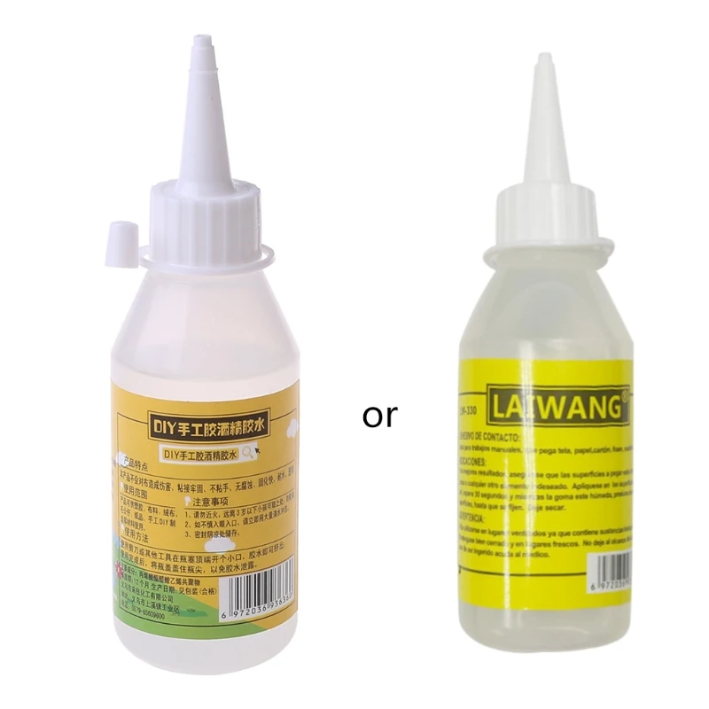 

20/50/100ml Liquid Glue Alcohol Adhesive Textile Fabric Stationery Scrapbooking R2JF