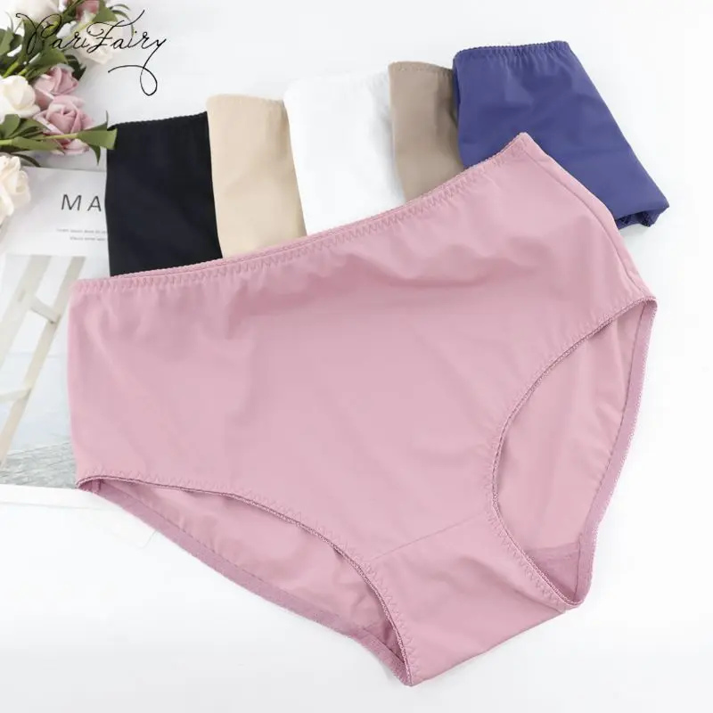 PariFairy Высокая Талия Для женщин бесшовные трусы больших размеров Размеры s