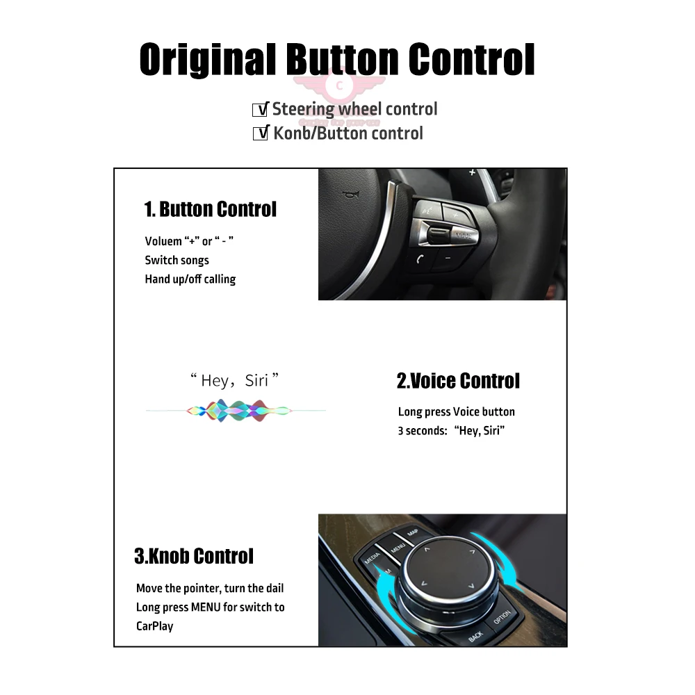 Беспроводной автомобильный интерфейс Carplay MMI Android для BMW i3 i8 2013 2017 NBT MuItimedia iOS