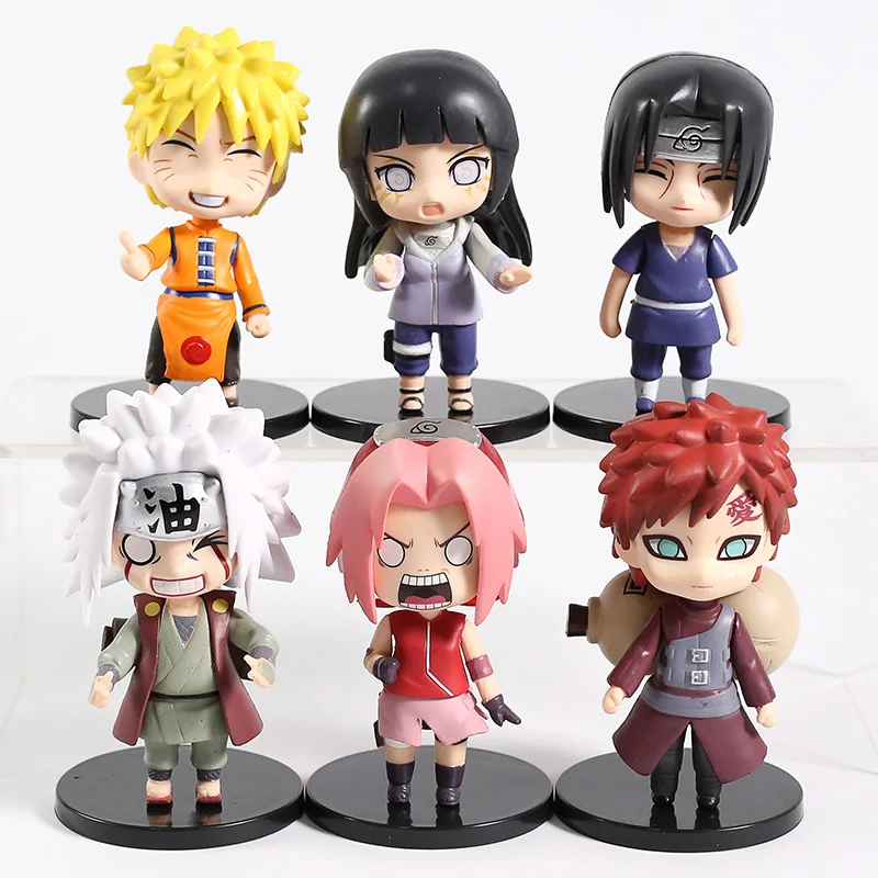 Naruto Shippuden Naruto Хината Сакура Наруто Узумаки Гаара Джирайя Какаши ПВХ Коллекционные Фигурки игрушки 6 шт./компл
