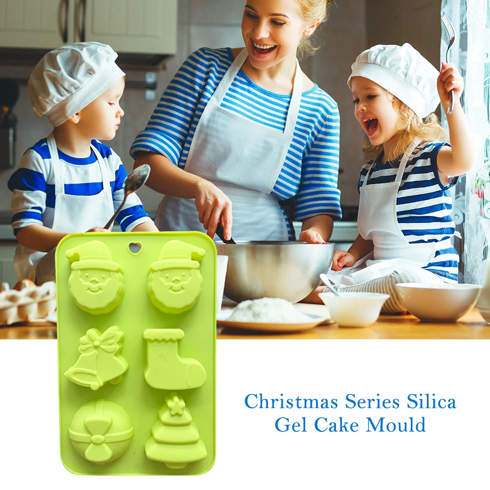 Рождественская силиконовая форма в форме Санта Клауса для помадки украшение