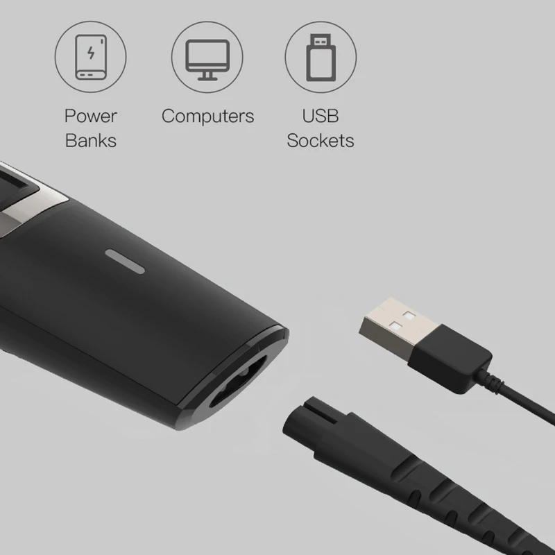 Машинка для стрижки волос Enchen Sharp3S мужская с зарядкой от USB профессиональный
