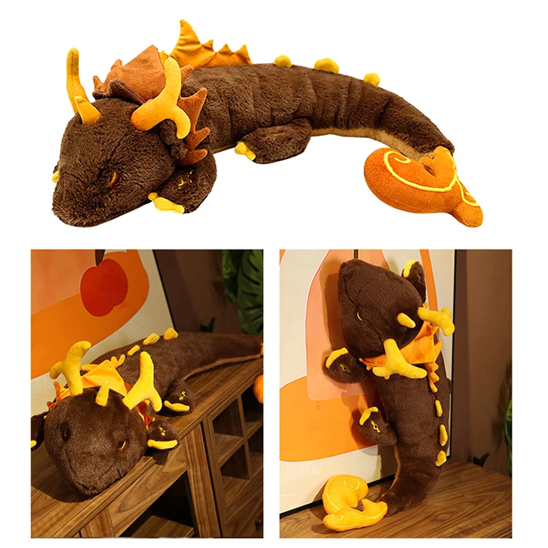 

Game Genshin Impact Morax Dragon Plush Doll Pillows Anime Cosplay Cartoon Bolster Nap U-Shape Pillow Neck Protector Sofa Cushion