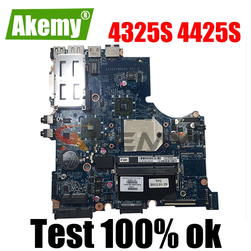 Материнская плата AKemyDA0SX7MB6D0 для ноутбука HP Probook 4325S 4425S DDR3 607655-001 | Компьютеры и офис