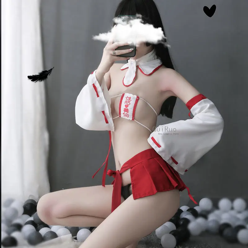 Японское кимоно каваи белье аниме модная униформа сексуальный комплект бикини