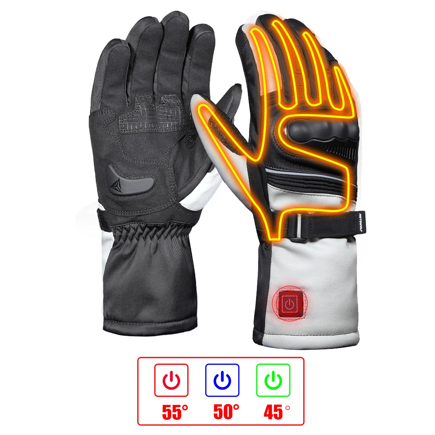 

2022 NEW Motorcycle Gloves Waterproof Heated Guantes Moto Touch Screen Battery Powered Motorbike Racing Riding Gloves Winter