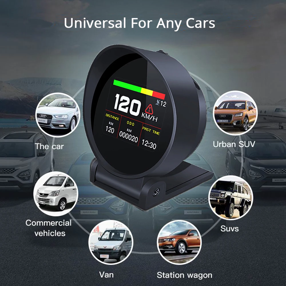 Vjoycar X96S Автомобильный GPS HUD цифровой спидометр умный одометр Инклинометр 4x4 шаг и